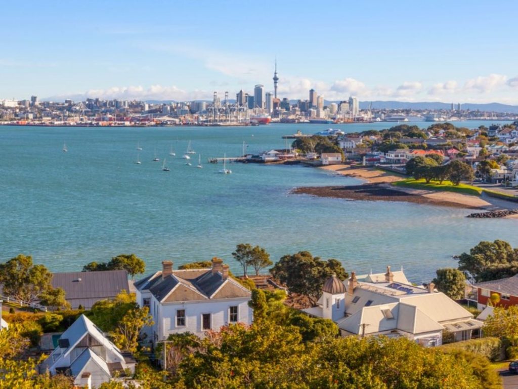 View of Auckland city from North Head in Devonport
